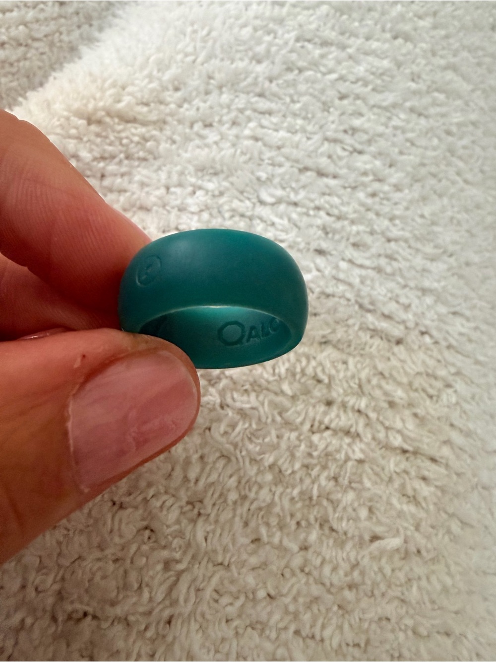 Qalo Teal Silicone Ring for Men - Teal Comfort Band